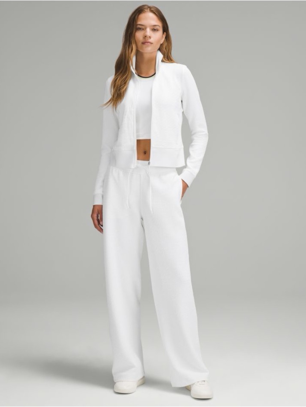 Lululemon White Wide-Leg Lounge Pants